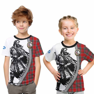 MacBean (MacBain) Tartan Clan Crest Kid T-Shirt with Highlander Warrior Celtic Style Youth XL Size14 - Tartan Vibes Clothing