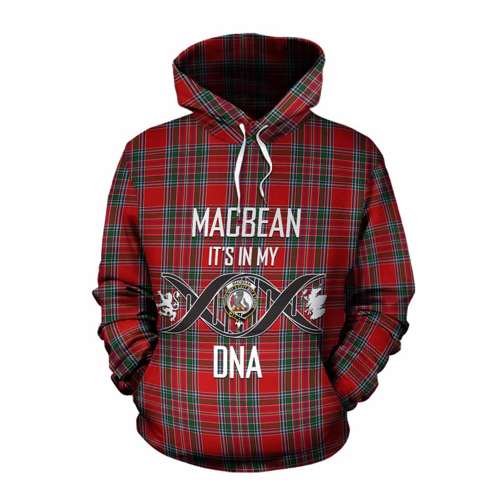 MacBean (MacBain) Tartan Cotton Hoodie with Family Crest DNA In Me Style Pullover Hoodie XS - Tartan Vibes Clothing