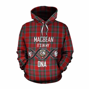 MacBean (MacBain) Tartan Cotton Hoodie with Family Crest DNA In Me Style Pullover Hoodie XS - Tartan Vibes Clothing