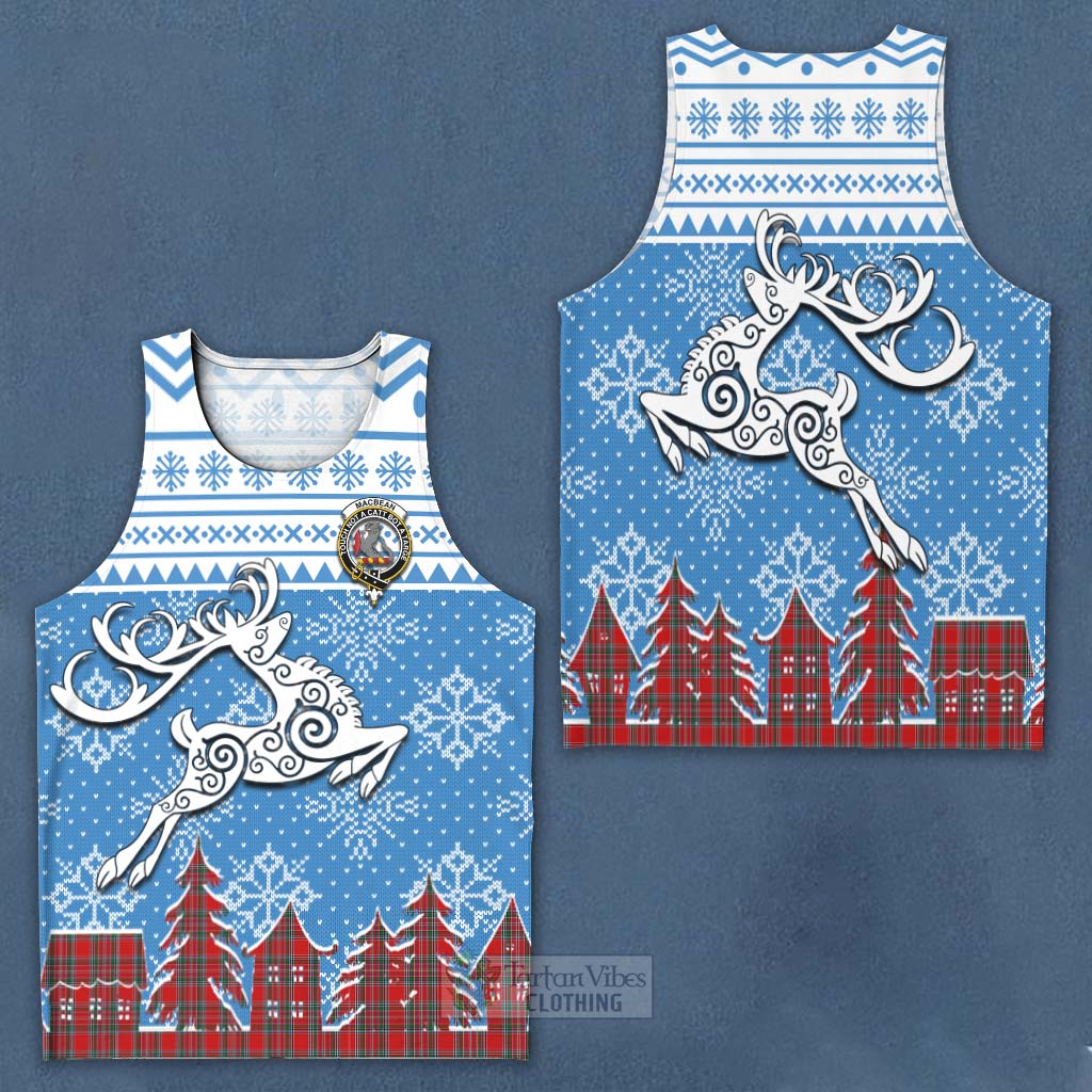 MacBean (MacBain) Clan Christmas Men's Tank Top Celtic Reindeer Style Men - Tartan Vibes Clothing