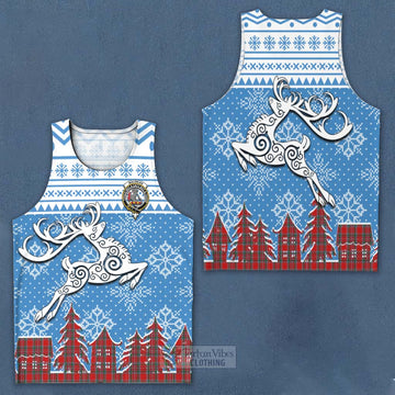 MacBean (MacBain) Clan Christmas Men's Tank Top Celtic Reindeer Style Men - Tartan Vibes Clothing
