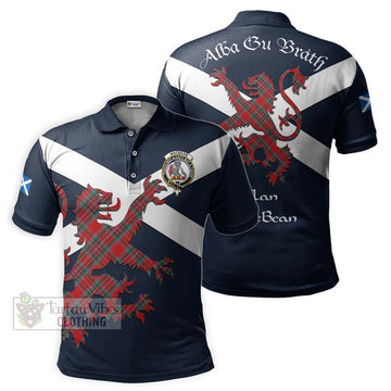 MacBean (MacBain) Tartan Lion Rampant Polo Shirt Proudly Display Your Heritage with Alba Gu Brath and Clan Name Kid - Tartan Vibes Clothing