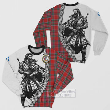 MacBean (MacBain) Tartan Clan Crest Sweatshirt with Highlander Warrior Celtic Style Unisex - Tartan Vibes Clothing
