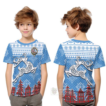 MacBean (MacBain) Clan Christmas Kid T-Shirt Celtic Reindeer Style Youth XL Size14 - Tartan Vibes Clothing
