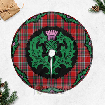 MacBean (MacBain) Tartan Christmas Tree Skirt Scottish Thistle Style Casual Tree Skirts - Tartan Vibes Clothing