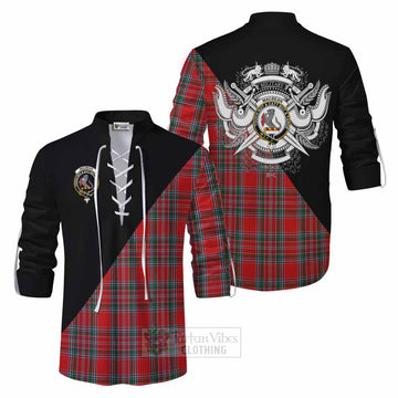 MacBean (MacBain) Tartan Ghillie Kilt Shirt with Family Crest and Military Logo Style Men - Tartan Vibes Clothing