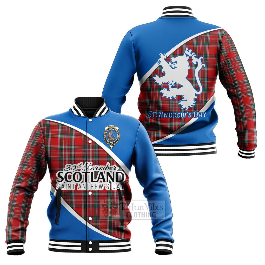MacBean (MacBain) Family Crest Tartan Baseball Jacket Celebrate Saint Andrew's Day in Style Unisex - Tartan Vibes Clothing
