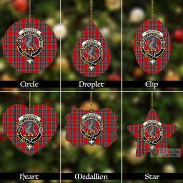 MacBean (MacBain) Tartan Christmas Aluminium Ornament with Family Crest Aluminium - Tartan Vibes Clothing