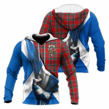 MacBean (MacBain) Tartan Knitted Hoodie with Family Crest Scotland Patriotic Style Unisex Knitted Pullover Hoodie - Tartan Vibes Clothing