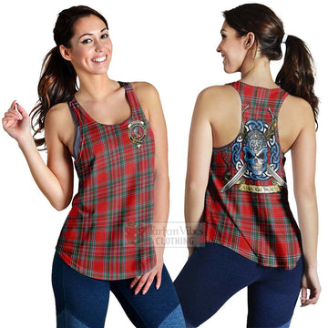 MacBean (MacBain) Tartan Women's Racerback Tanks with Family Crest Celtic Skull Style 4XL - Tartan Vibes Clothing