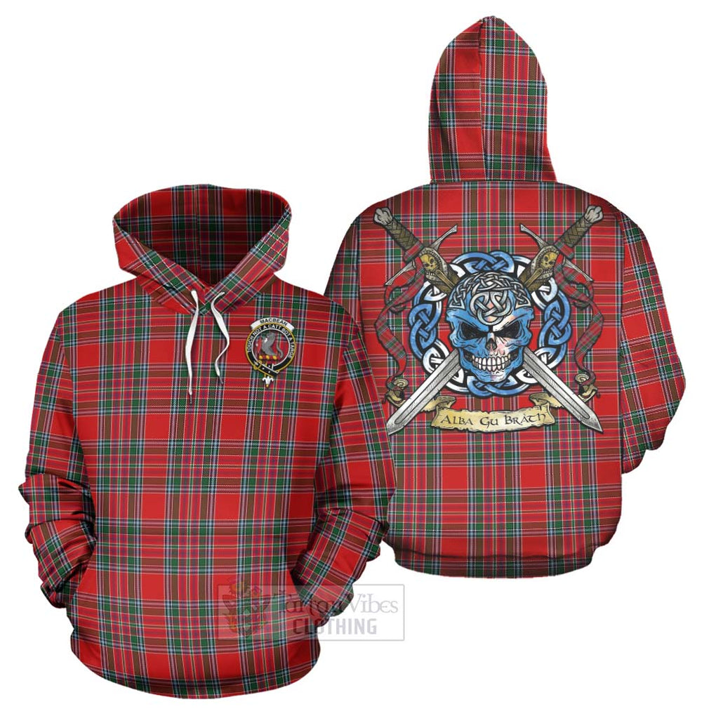 MacBean (MacBain) Tartan Hoodie with Family Crest Celtic Skull Style Zip Hoodie - Tartan Vibes Clothing