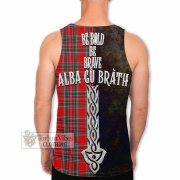 MacBean (MacBain) Tartan Family Crest Men's Tank Top Alba Gu Brath Be Brave Lion Ancient Style