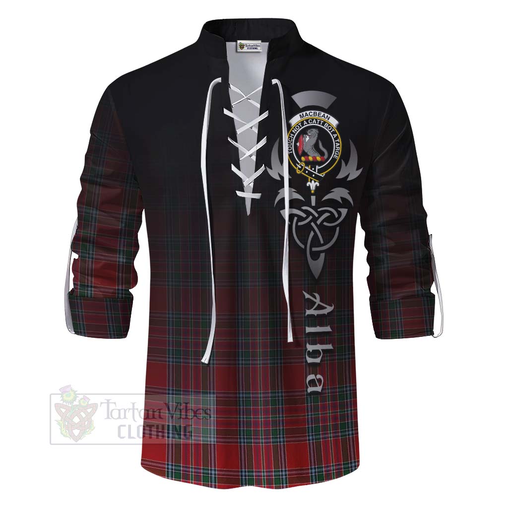 MacBean (MacBain) Tartan Ghillie Kilt Shirt Featuring Alba Gu Brath Family Crest Celtic Inspired - Tartan Vibes Clothing