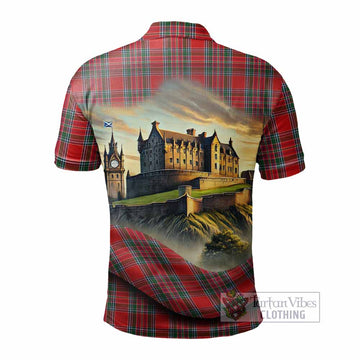 Tartan Vibes Clothing MacBean (MacBain) Tartan Family Crest Polo Shirt with Scottish Ancient Castle Stype