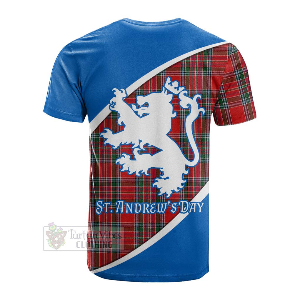 Tartan Vibes Clothing MacBean (MacBain) Family Crest Tartan Cotton T-shirt Celebrate Saint Andrew's Day in Style