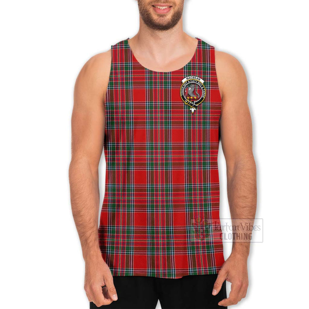 MacBean (MacBain) Tartan Men's Tank Top with Family Crest Celtic Skull Style - Tartan Vibes Clothing