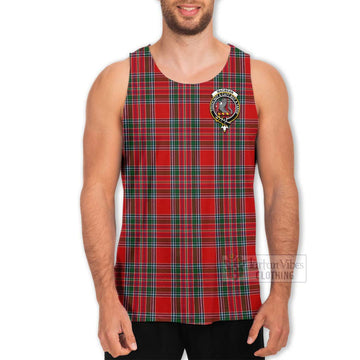 MacBean (MacBain) Tartan Men's Tank Top with Family Crest Celtic Skull Style - Tartan Vibes Clothing