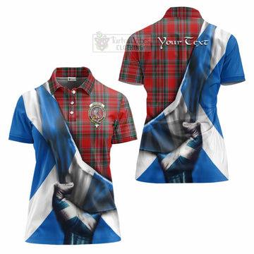 MacBean (MacBain) Tartan Women's Polo Shirt with Family Crest Scotland Patriotic Style - Tartan Vibes Clothing