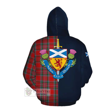MacBean (MacBain) Tartan Cotton Hoodie Alba with Scottish Lion Royal Arm Half Style Pullover Hoodie - Tartan Vibes Clothing