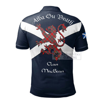MacBean (MacBain) Tartan Lion Rampant Polo Shirt Proudly Display Your Heritage with Alba Gu Brath and Clan Name - Tartan Vibes Clothing