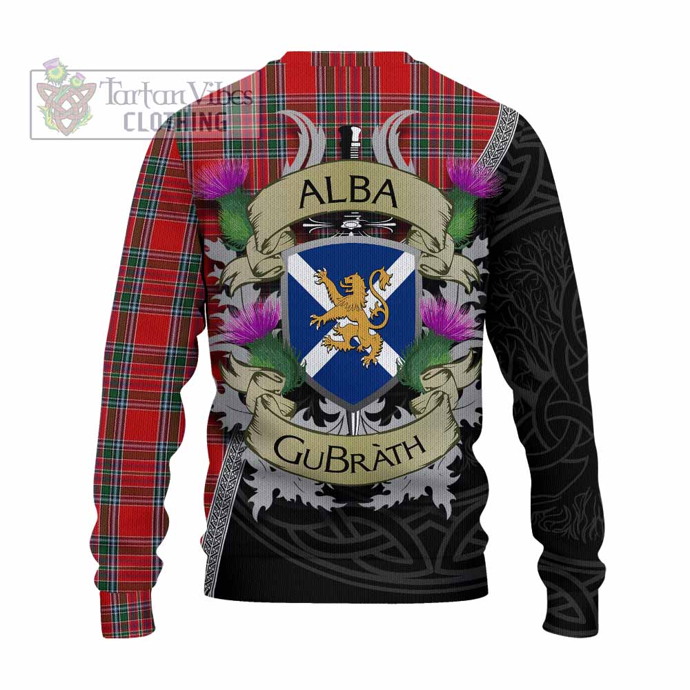 MacBean (MacBain) Tartan Family Crest Knitted Sweater Lion Rampant Royal Thistle Shield Celtic Inspired - Tartan Vibes Clothing