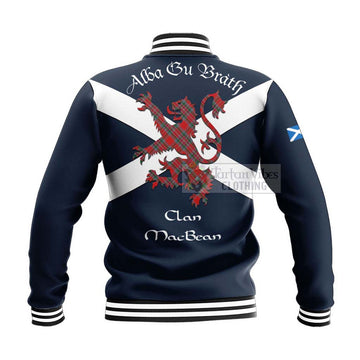 MacBean (MacBain) Tartan Lion Rampant Baseball Jacket Proudly Display Your Heritage with Alba Gu Brath and Clan Name - Tartan Vibes Clothing