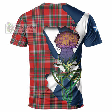 MacBean (MacBain) Tartan Family Crest T-Shirt Scottish Thistle Celtic Inspired - Tartan Vibes Clothing