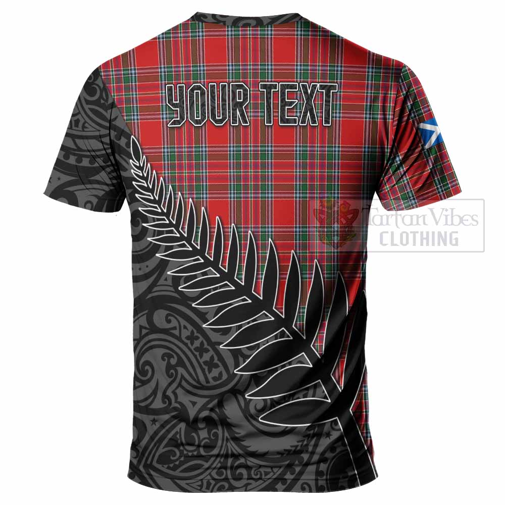 MacBean (MacBain) Crest Tartan T-Shirt with New Zealand Silver Fern Half Style - Tartan Vibes Clothing