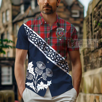 MacBean (MacBain) Tartan Hawaiian Shirt Featuring Thistle and Scotland Map - Tartan Vibes Clothing