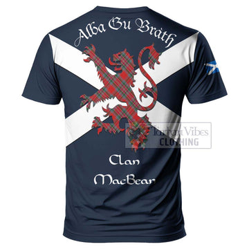 MacBean (MacBain) Tartan Lion Rampant T-Shirt Proudly Display Your Heritage with Alba Gu Brath and Clan Name - Tartan Vibes Clothing