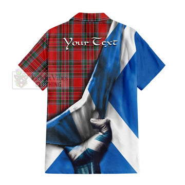 MacBean (MacBain) Tartan Hawaiian Shirt with Family Crest Scotland Patriotic Style - Tartan Vibes Clothing