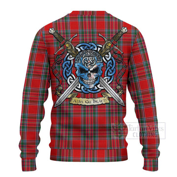 MacBean (MacBain) Tartan Ugly Sweater with Family Crest Celtic Skull Style - Tartan Vibes Clothing