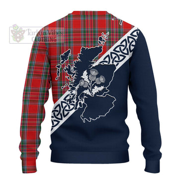 MacBean (MacBain) Tartan Ugly Sweater Featuring Thistle and Scotland Map - Tartan Vibes Clothing