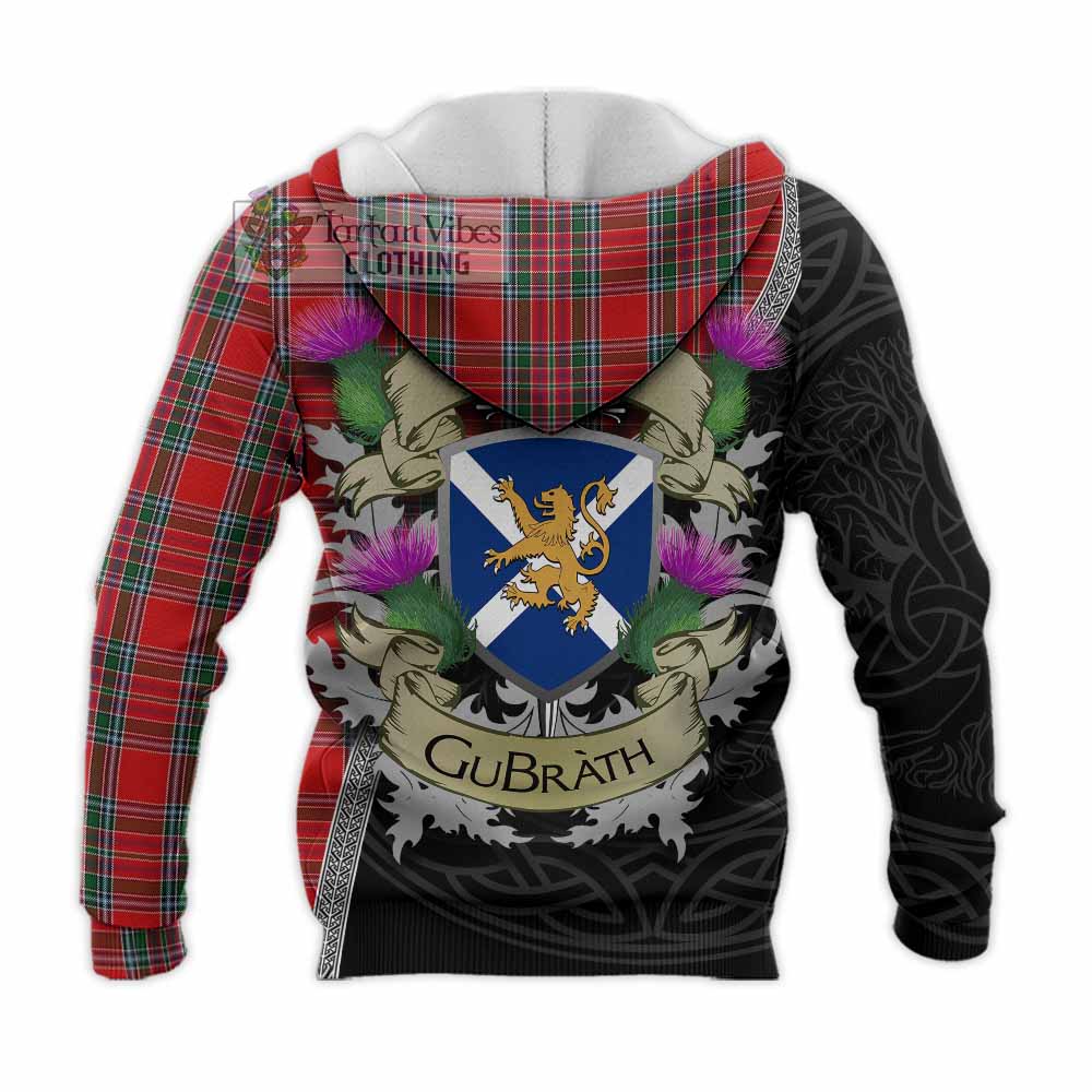 MacBean (MacBain) Tartan Family Crest Knitted Hoodie Lion Rampant Royal Thistle Shield Celtic Inspired - Tartan Vibes Clothing