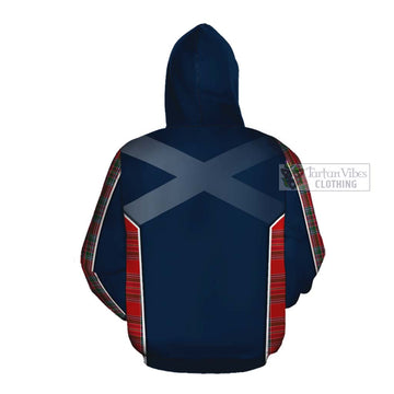 MacBean (MacBain) Tartan Cotton Hoodie with Family Crest and Lion Rampant Vibes Sport Style Pullover Hoodie - Tartan Vibes Clothing