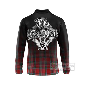 MacBean (MacBain) Tartan Long Sleeve Polo Shirt Featuring Alba Gu Brath Family Crest Celtic Inspired - Tartan Vibes Clothing