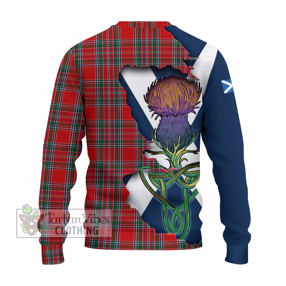 MacBean (MacBain) Tartan Family Crest Knitted Sweater Scottish Thistle Celtic Inspired - Tartan Vibes Clothing