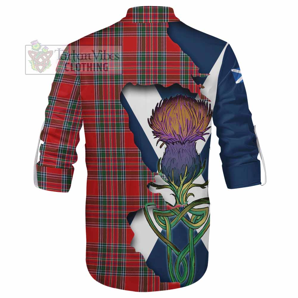 MacBean (MacBain) Tartan Family Crest Ghillie Kilt Shirt Scottish Thistle Celtic Inspired - Tartan Vibes Clothing