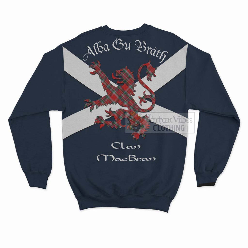 MacBean (MacBain) Tartan Lion Rampant Sweatshirt Proudly Display Your Heritage with Alba Gu Brath and Clan Name - Tartan Vibes Clothing