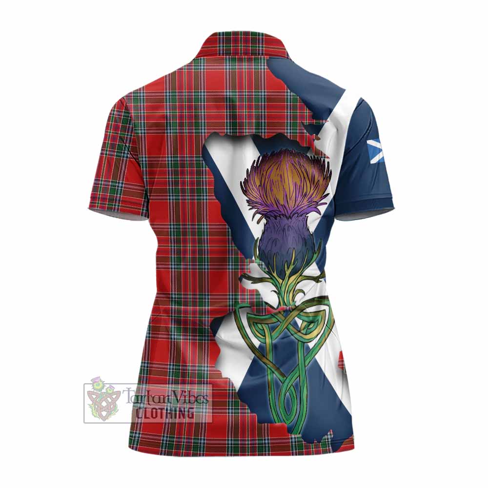 MacBean (MacBain) Tartan Family Crest Women's Polo Shirt Scottish Thistle Celtic Inspired - Tartan Vibes Clothing