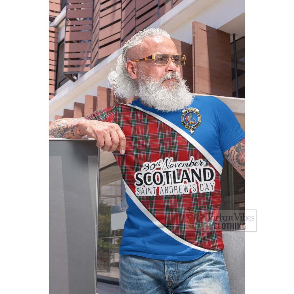 Tartan Vibes Clothing MacBean (MacBain) Family Crest Tartan Cotton T-shirt Celebrate Saint Andrew's Day in Style