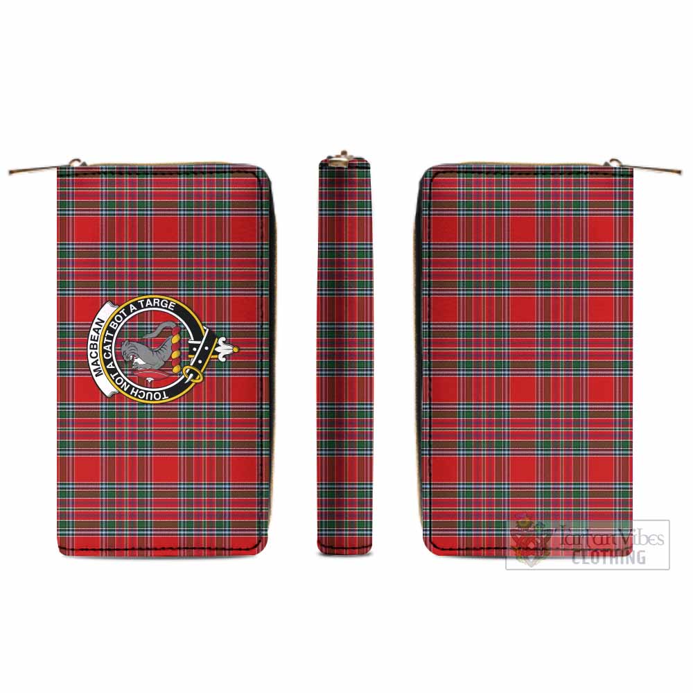 MacBean (MacBain) Tartan Women's Leather Wallet with Family Crest - Tartan Vibes Clothing