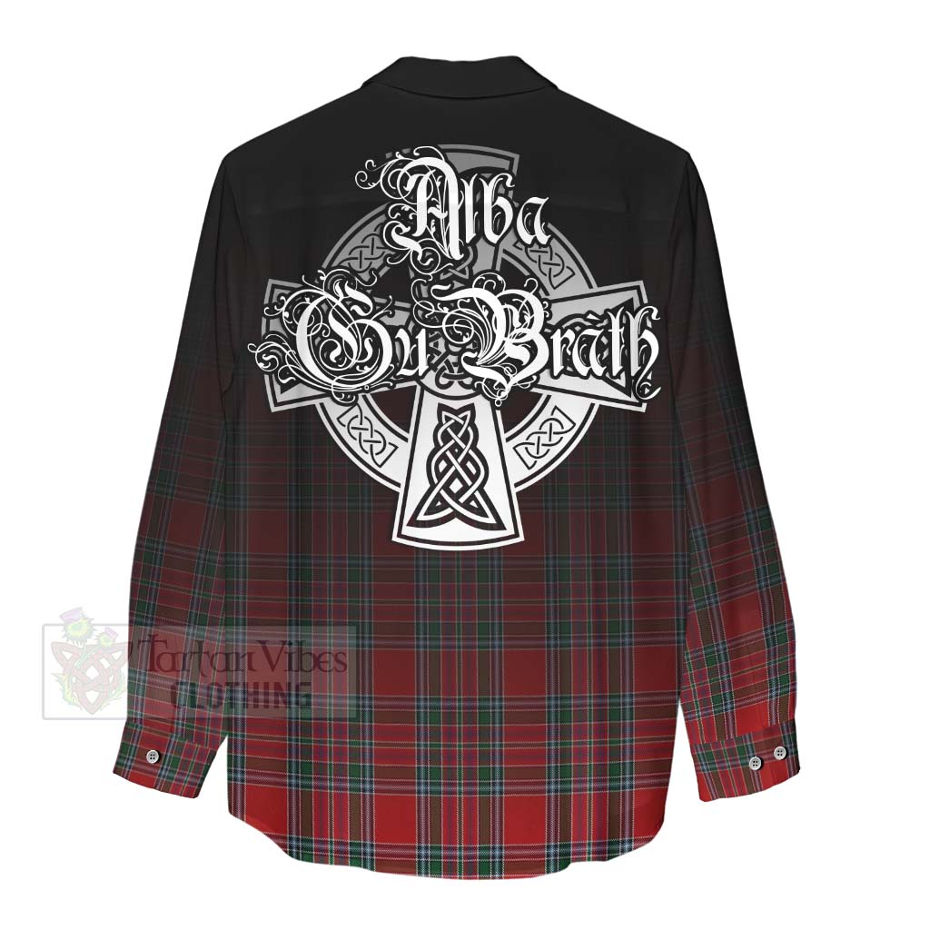 MacBean (MacBain) Tartan Women's Casual Shirt Featuring Alba Gu Brath Family Crest Celtic Inspired - Tartan Vibes Clothing