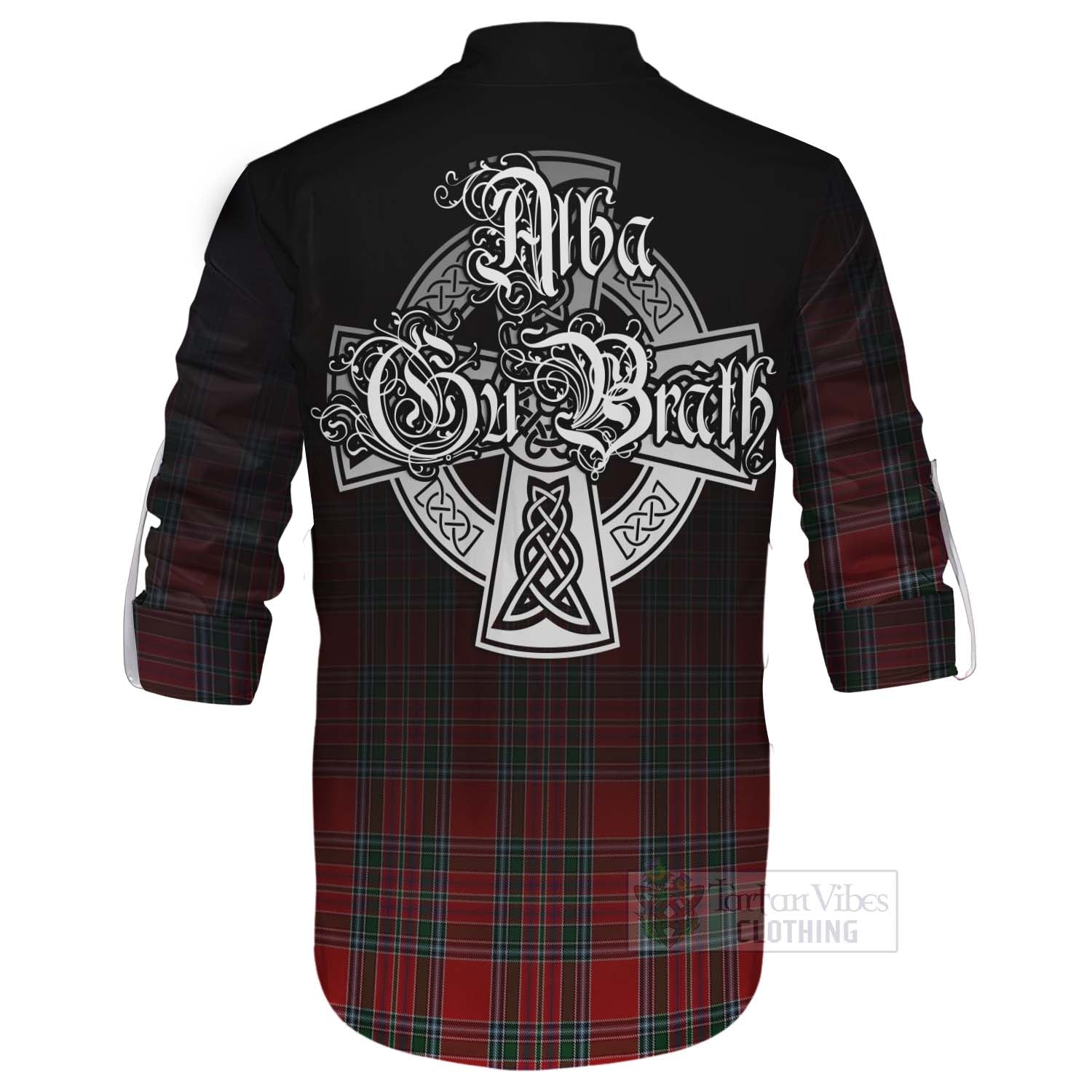 MacBean (MacBain) Tartan Ghillie Kilt Shirt Featuring Alba Gu Brath Family Crest Celtic Inspired - Tartan Vibes Clothing