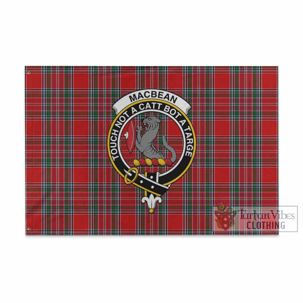 Tartan Vibes Clothing MacBean (MacBain) Tartan House Flag with Family Crest