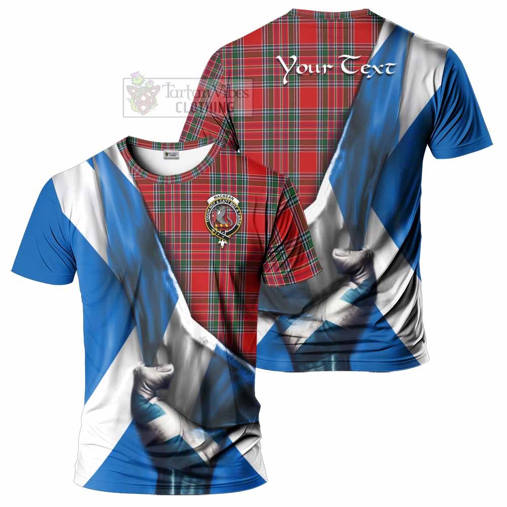 MacBean (MacBain) Tartan T-Shirt with Family Crest Scotland Patriotic Style - Tartan Vibes Clothing