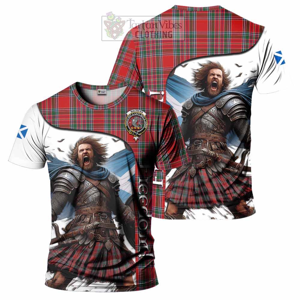 MacBean (MacBain) Crest Tartan T-Shirt Inspired by the Freedom of Scottish Warrior - Tartan Vibes Clothing