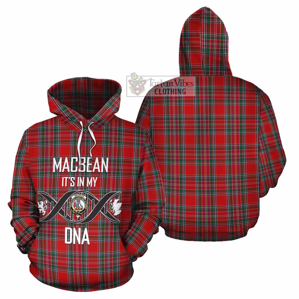MacBean (MacBain) Tartan Cotton Hoodie with Family Crest DNA In Me Style Zip Hoodie - Tartan Vibes Clothing