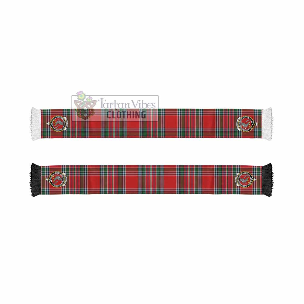 Tartan Vibes Clothing MacBean (MacBain) Tartan Ruffneck Scarf with Family Crest