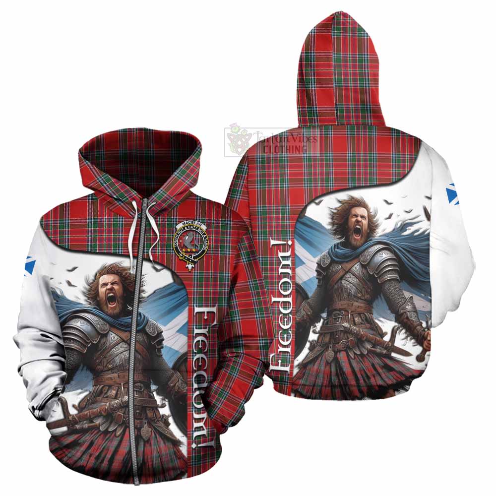 MacBean (MacBain) Crest Tartan Hoodie Inspired by the Freedom of Scottish Warrior Zip Hoodie - Tartan Vibes Clothing